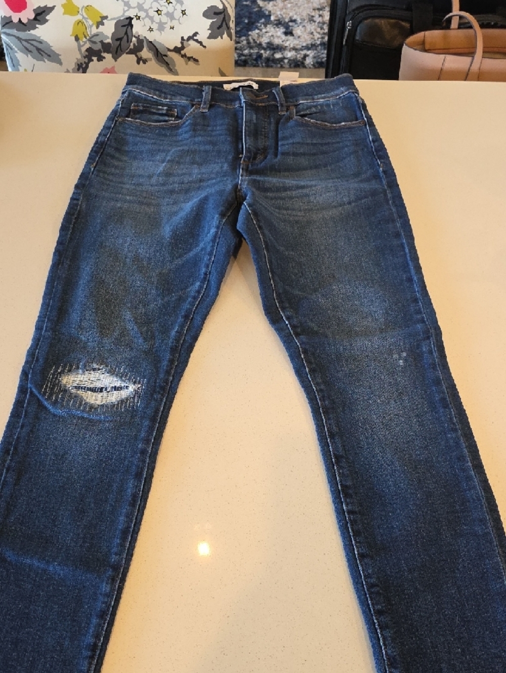 3 Pair Women's Skinny Jeans in Dark Blue Denim - Picture 7 of 9